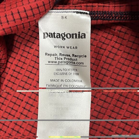 Patagonia Shirt Mens XL Capilene Midweight Baselayer Striped Polartec 44426 Red - Picture 4 of 7